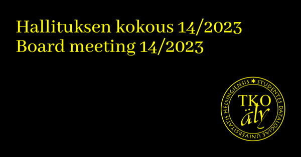 Hallituksen kokous 14/2023 // Board meeting 14/2023