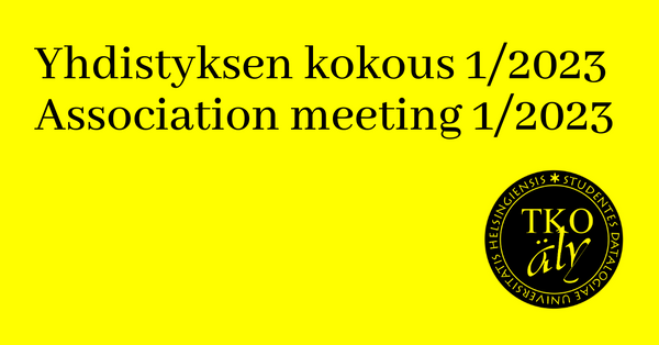 Ylimääräinen yhdistyksen kokous 1/2023 // Extraordinary association's meeting 1/2023